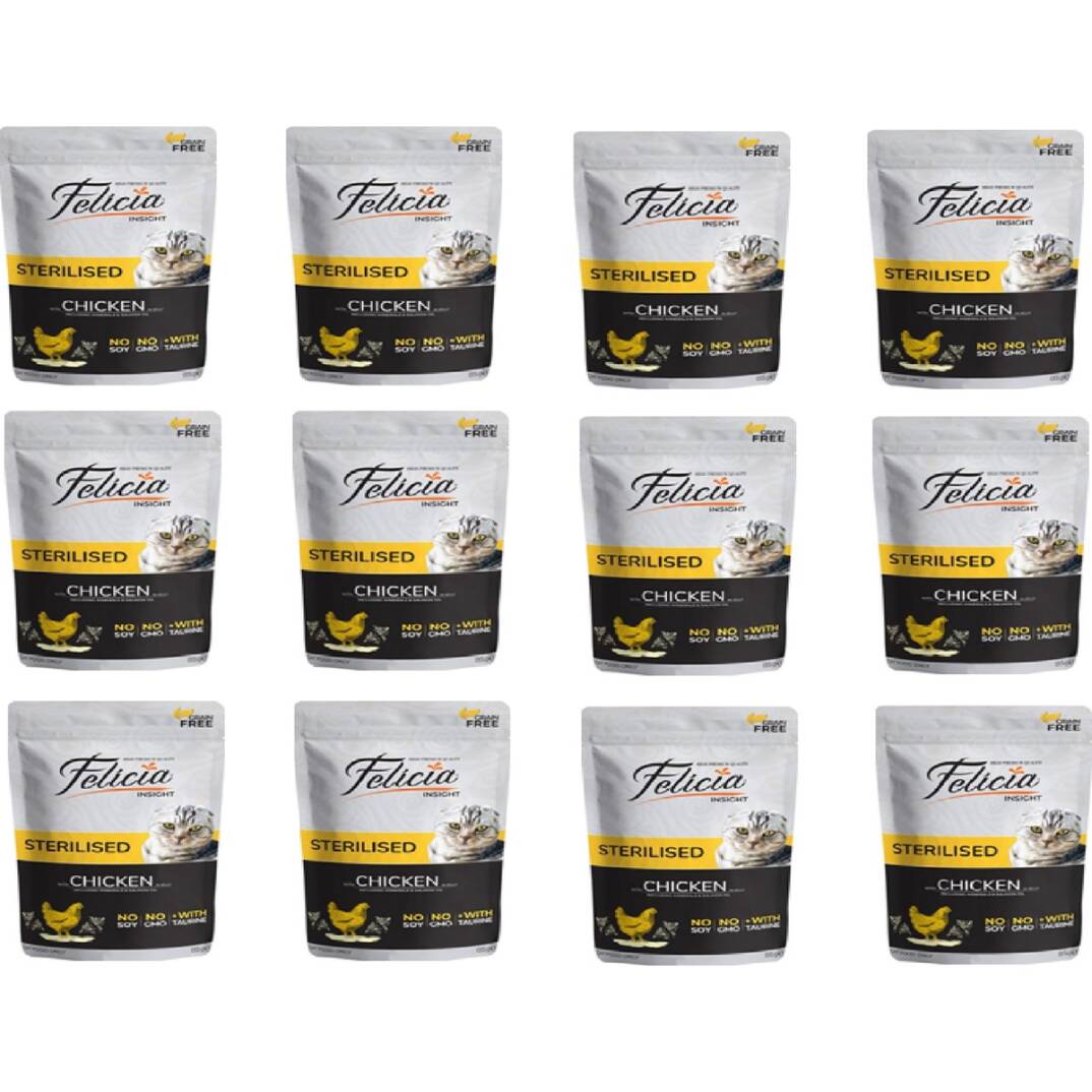 Felicia Tahılsız 85 gr Pouch Sterilised Tavuklu Yaş Kedi Maması 12 Adet - 1