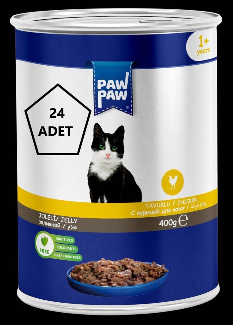 Pawpaw Joleli Tavuklu Yetişkin Kedi Konserve 400GR 24'lü - 1